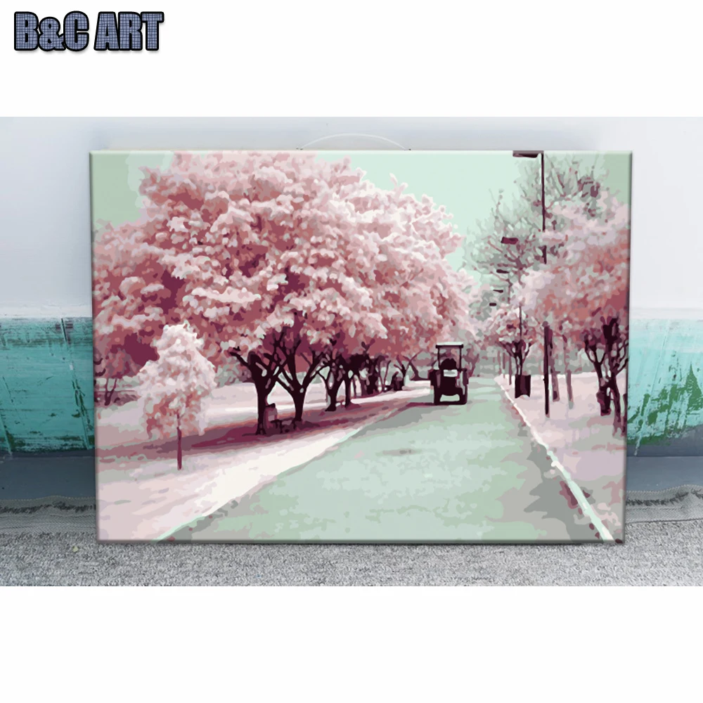 Natural Scenery Oil Painting Canvas Paint By Number Diy Painting