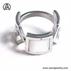 Popular boutique jewelry CZ shell wedding finger ring