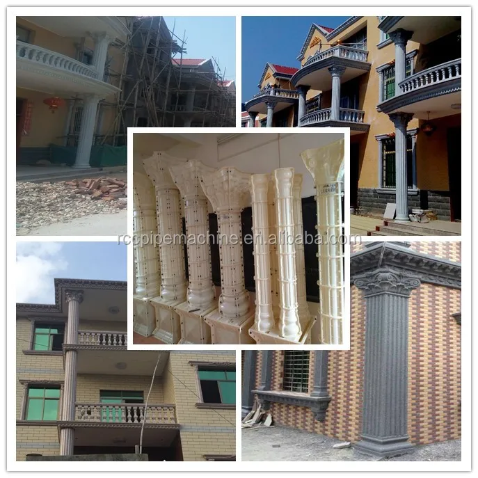 Roman pillar mould Plastic concrete mould round column Size:400*3850mm