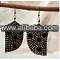 Black and White Cow Bone Earrings -Kenya