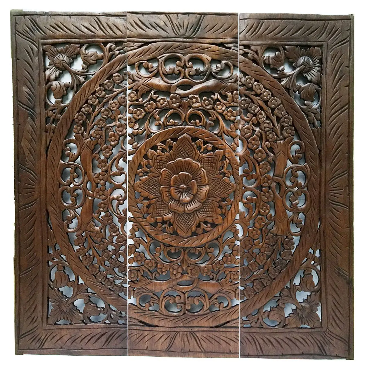 Large Asian Carved Wood Wall Panels Fl Hanging Large Wood Carved Wall Panels Fl Hanging Decorative Contemporary Decor