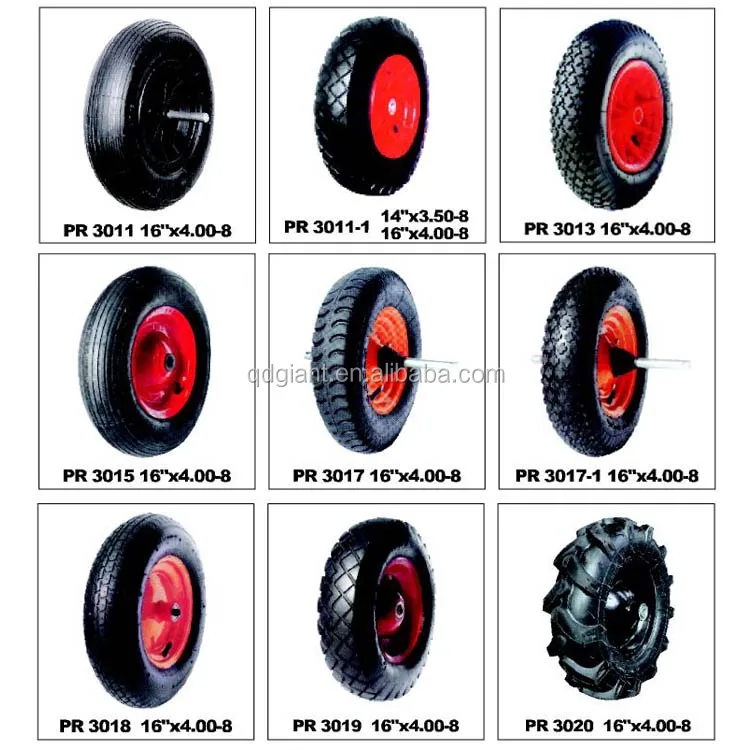 rubber wheels/wheelbarow wheel 4.00-8,have many different patterns