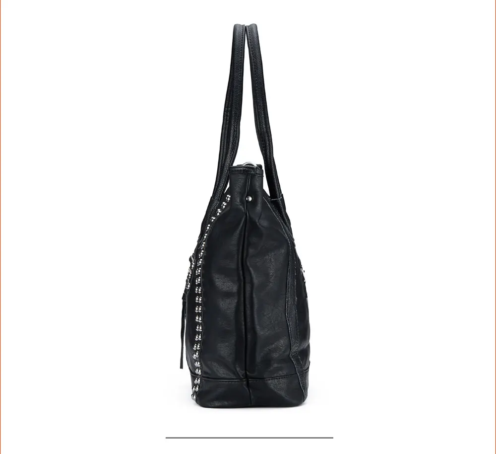 Rivet Decorated Satchel Pu Handbags Studded Faux Leather Tote Bags for Women 3).jpg