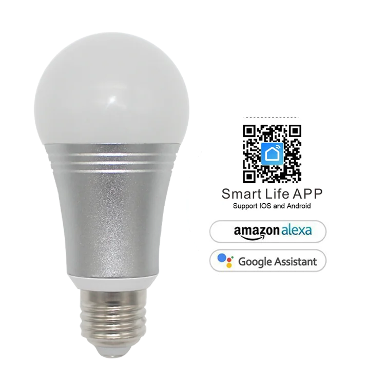 5w 7w Wifi  Bulb Light Works With Google home assistant Mobile App smart led bulb