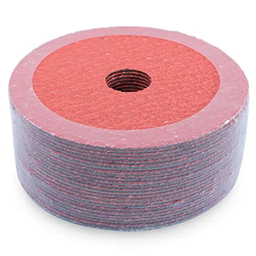 4.5/" Zirconia Resin Fiber Disc 120 Grit 4-1//2/" Grinding /& Sanding Disc 25 Pack