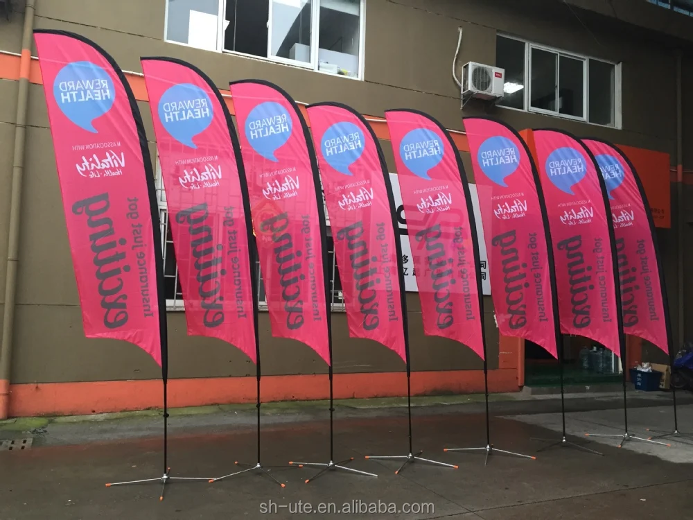 Promotion Flags Custom Fabric Feather Flag Beach Flag With Custom