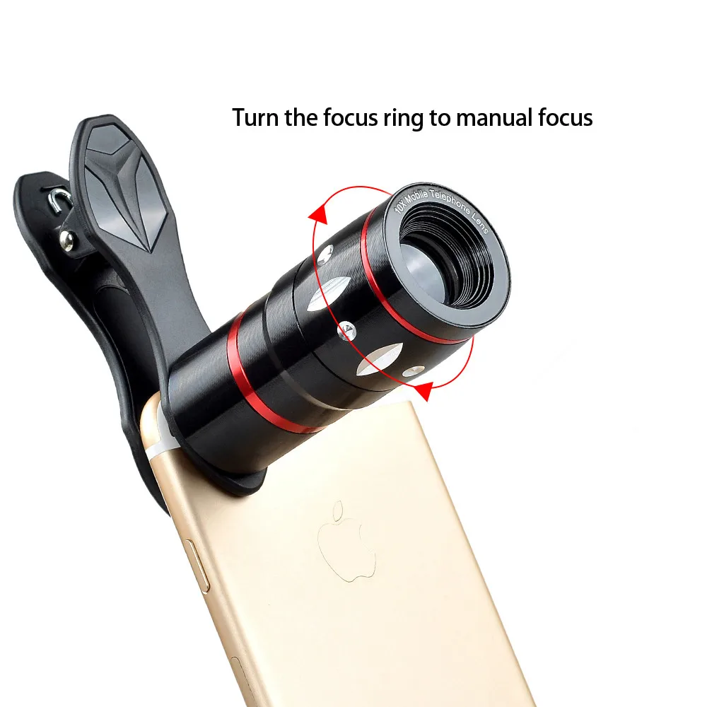 Aplhs10x Apexel Universal Optical Hd 10x Zoom Telephoto Telescope Lens