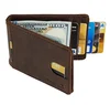 Fashion mens RFID protected card wallet thin card guard wallet with clip