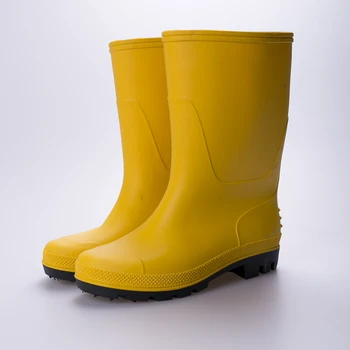 yellow pvc boots