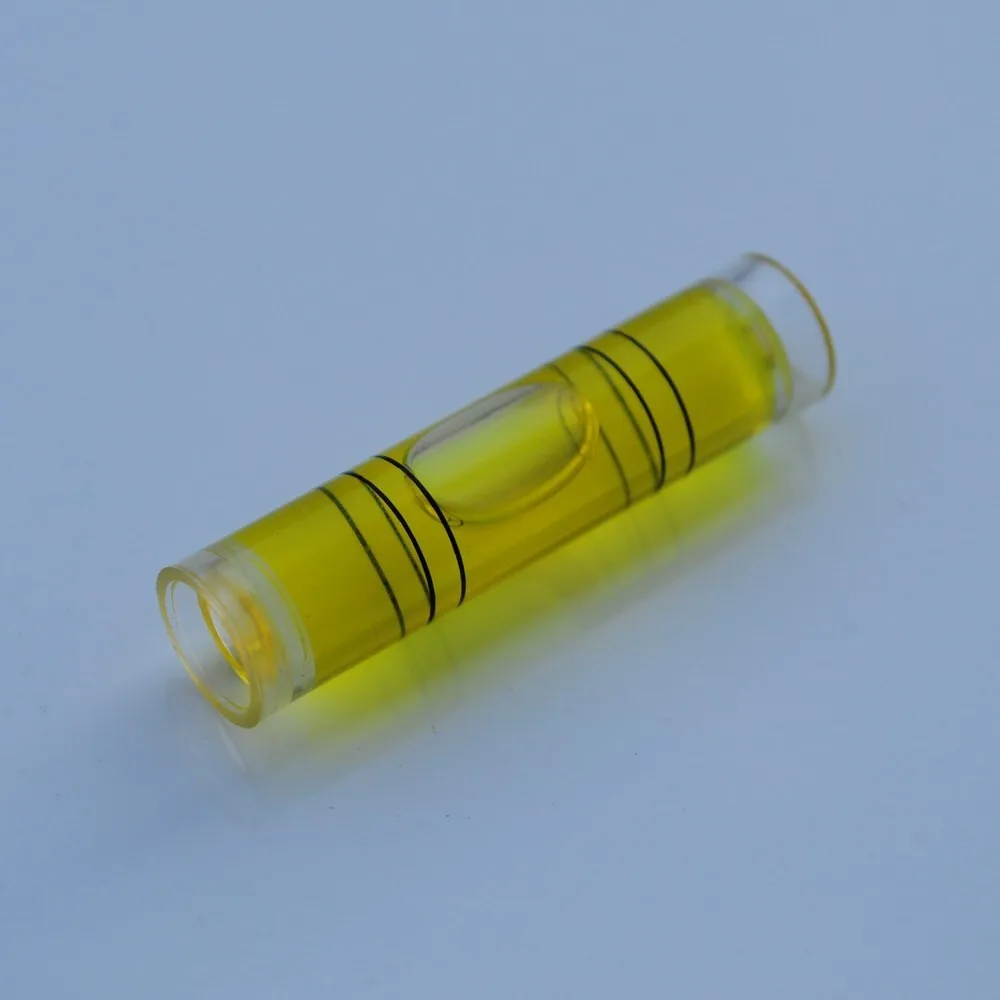 Chiloskit 10 Photos Plastique Cylindrique Petite Niveau à Bulle Fioles
