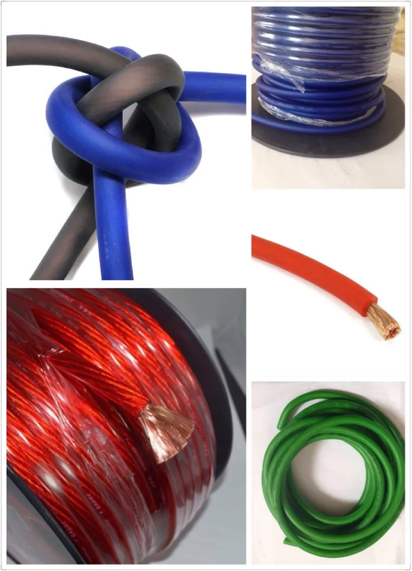 0/2 0/1 4 8 Awg Ga Ofc Copper Cca Audio Flexible Soft Pvc Car Power