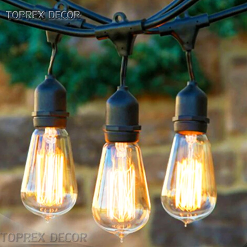 E27 Base Suspended Socket Cafe String Lights Outdoor Garden Bulb E27 Base Suspended Socket Cafe String Lights Outdoor Garden Bulb