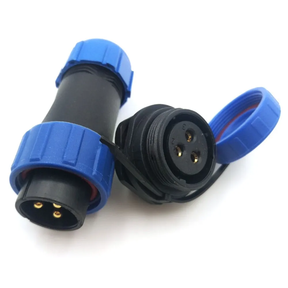 2Pcs Connecteur De Terminal Prise D'aviation SP13 Mâle à 2 Broches Et Connecteur De Câble