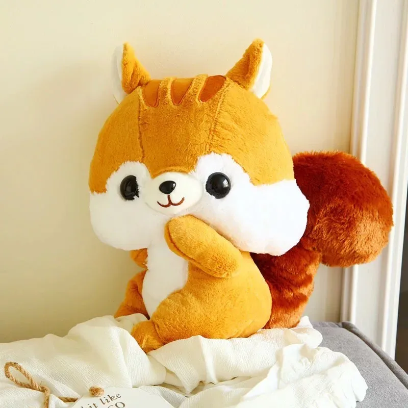 Top Quality Fancy Brown Pink Plush Squirrel Baby Toys Plush Stuffed