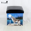 New Design Custom Made leather stool clothes multipurpose emoji storage boxes furniture chair