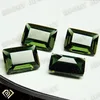 synthetic rectangle dark green loose crystal beads wholesale