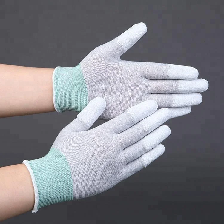 尼龙esd 13 纱布无缝碳纤维顶级适合 esd 手套