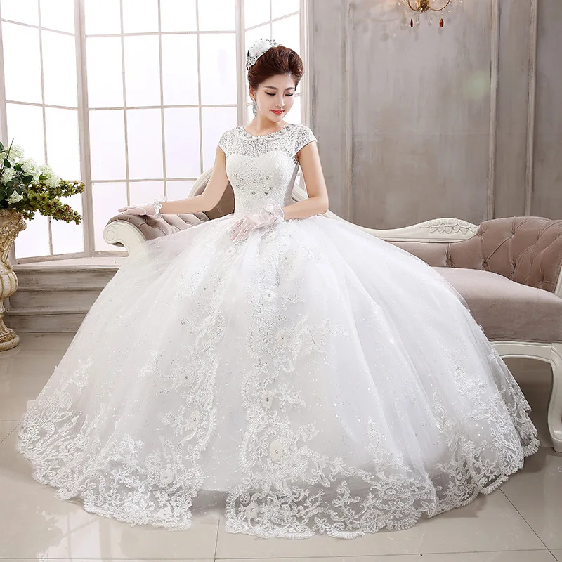 Resultado de imagen de vestidos de novia princesa con pedreria