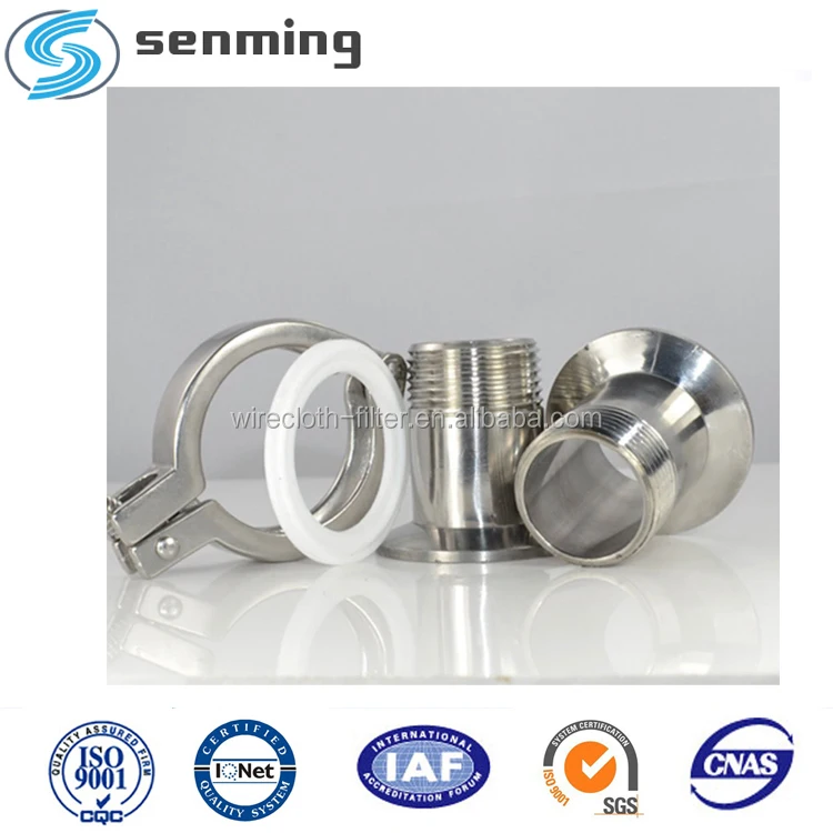 60 Mesh 1.5 Clamp Size Pharmaceutical Grade Filter Mesh FDA Standard Tri-clamp Sock Screen Gasket EPDM 6 Length