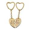 Best Bitches Keychain Best Friends BFF Forever Engraved Matching Heart Keyring