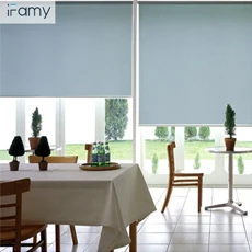 Cheap good quality plain white coating blackout 100% polyester roller blind curtain fabric for office window