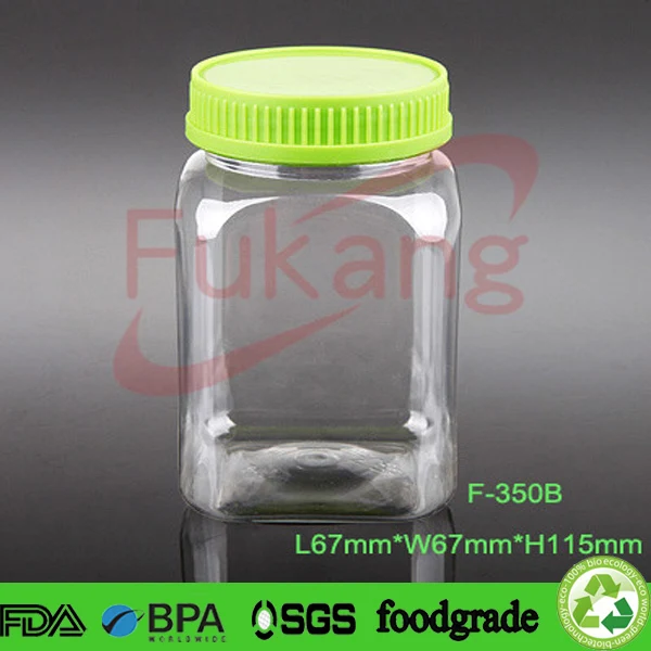 Square Plastic Container, Shaped Jars