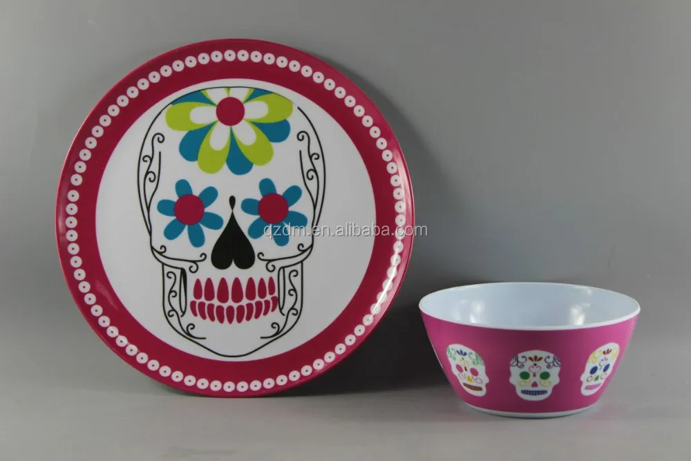 Melamine Party Ware Plate And Bowl Set For Halloween