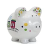 White Customized Ceramic Piggy Bank for boy 11 x 11 x 11 inches