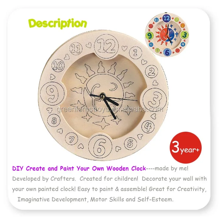 wood clock, wood clock making kits, clock diy, clock diy kit