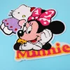 Custom Cute Cartoon Cat and Mouse Logo Letter Combination Chenille Embroidery Patches for Handbags