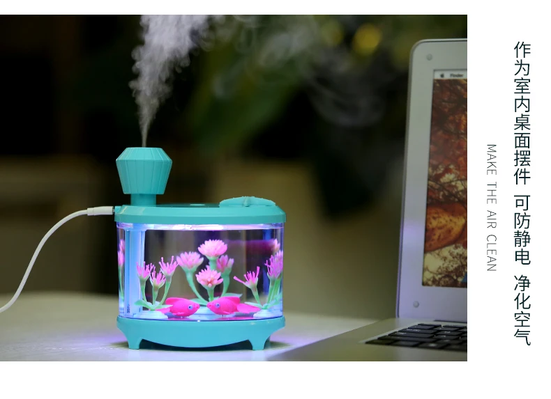 New Arrival Upgrade Version Mini Fish Tank Humidifier Usb Anion