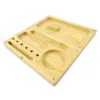Smoker 2 Layers Wooden bamboo Box Magnetic Rolling Tray
