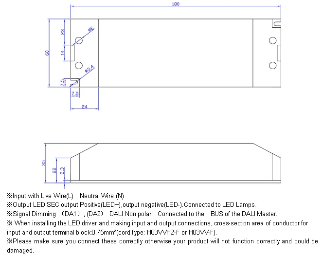 ETL FCC CE ROHS certified 12v 30w dali dimmable constant voltage mr16 led driver