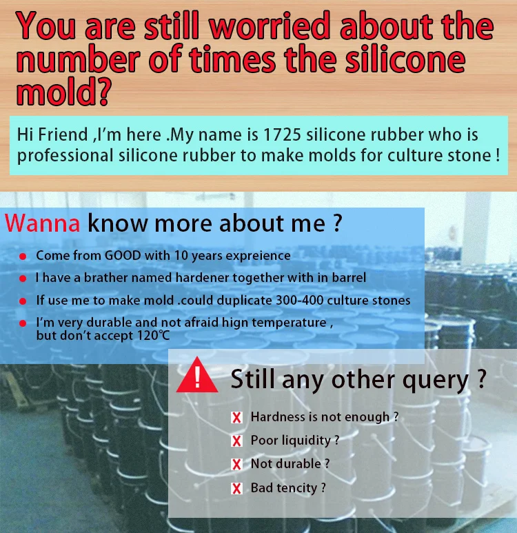 High quality liquid silicone rubber raw materia for culture stone silicone molds