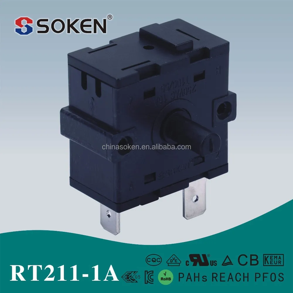 Soken bremas 26mm 2 Posición Rotary interruptor selector 16A 250VAC