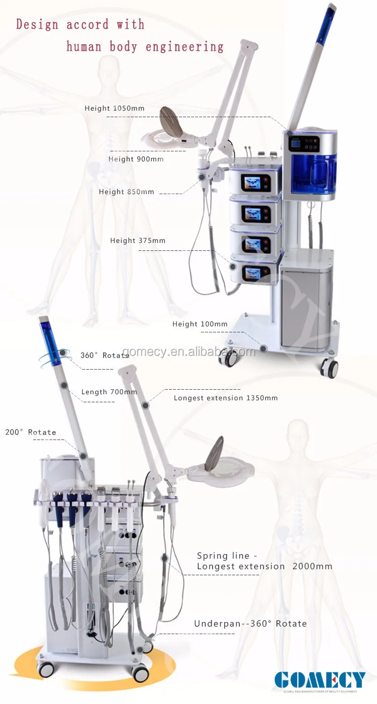 Home use 7 in 1 microdermabrasion machine for sale mesotherapy ultrasound multifuctional salon equipment