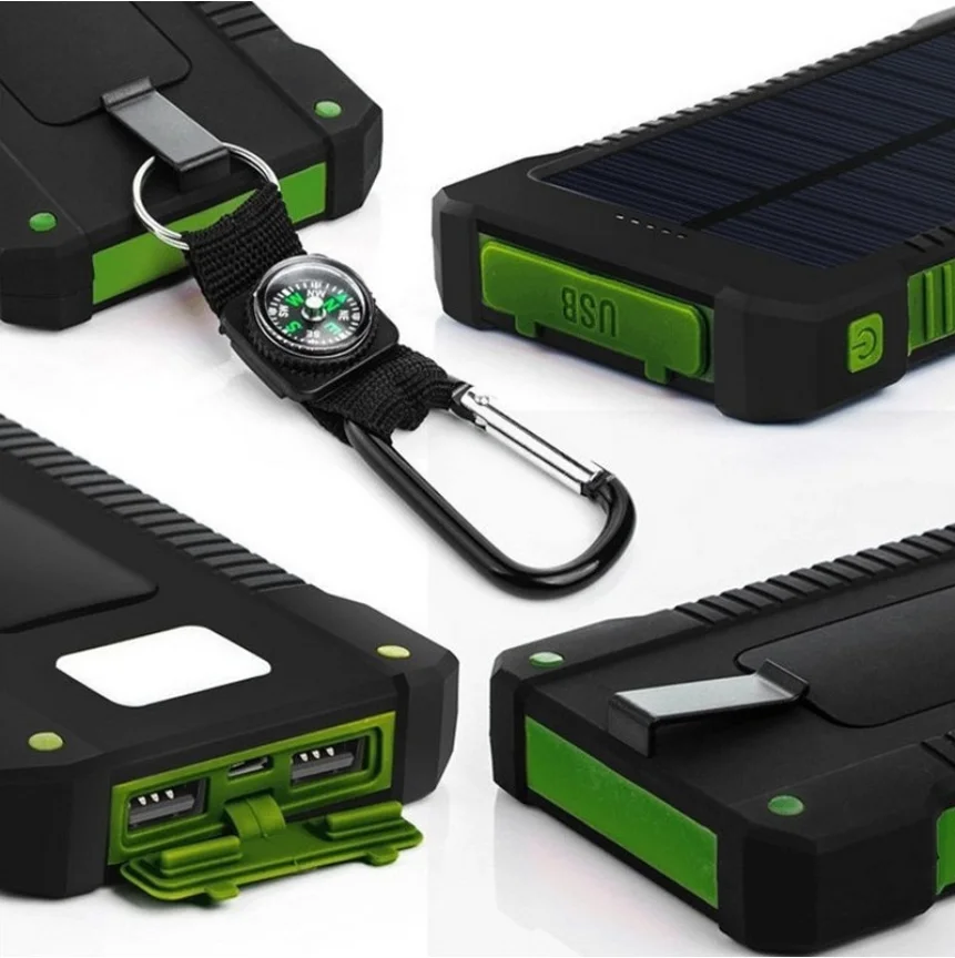 2019 ready to ship 10000mAh Solar Panel Solar Energy Power Bank for Mobile