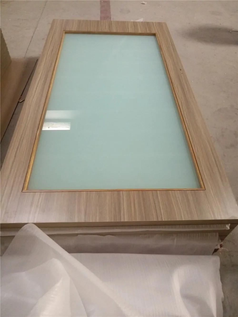 核桃门磨砂玻璃板室内法国木门