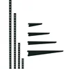 Twinslot light duty custom build wall mounted shelving system - black