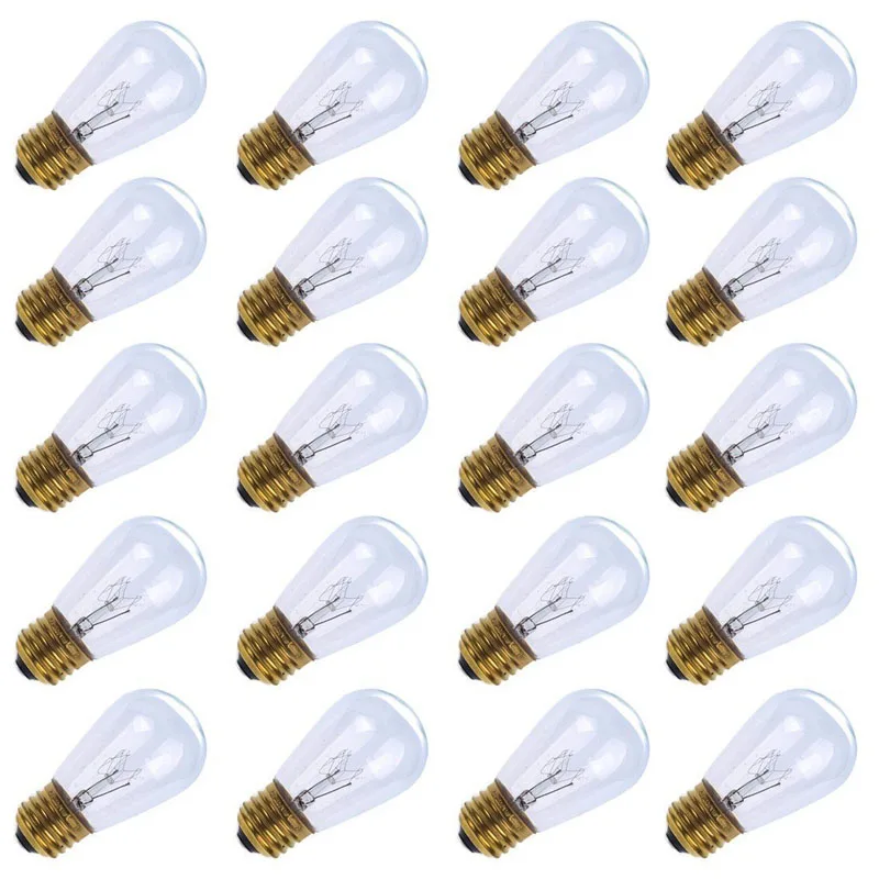 110V 220V S14 11 Watt Clear Edison Bulb Warm White with Socket E26 E27