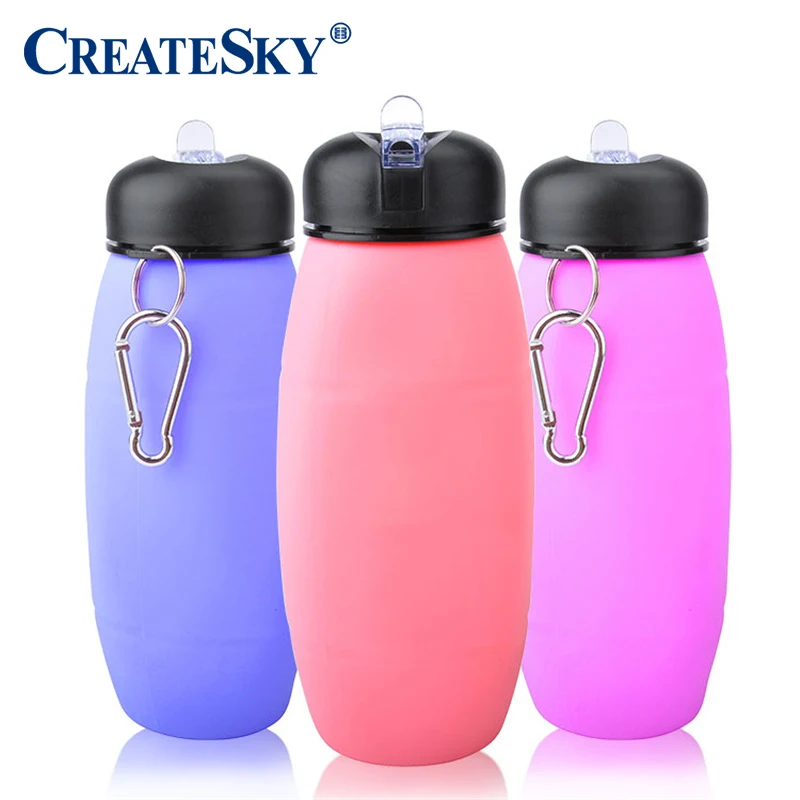 Custom Wholesale Bpa Free Silicone Multiuse Collapsible Sport Water