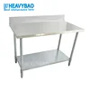 800mm Width Commercial Stainless Steel Working Table With Backplash