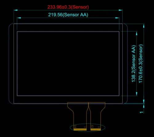 10.1 inch 10 point capacitive touch screen with USB interface support Android Win7 Win8