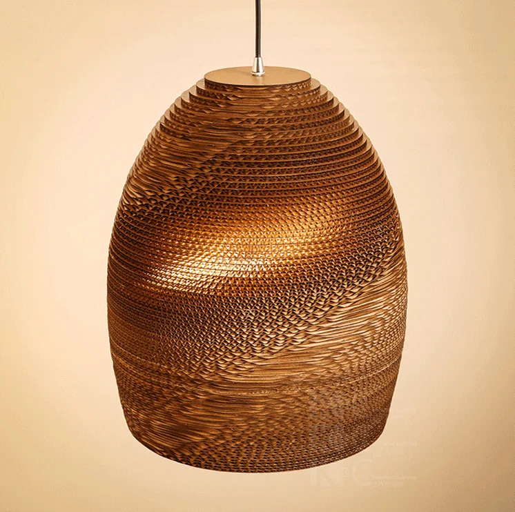 Recycled Cardboard Material Fancy Light Pendant Lamp With Energy Saving
