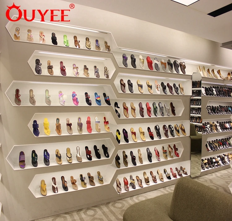 Decoration Shoe Shop Showroom Furniture Design Wall Mount Shoes