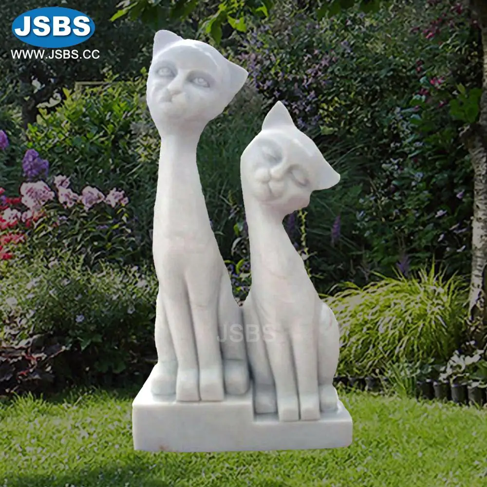 Stone Carved White Marble Cat Animal Abstract Sculpture Buy Animal