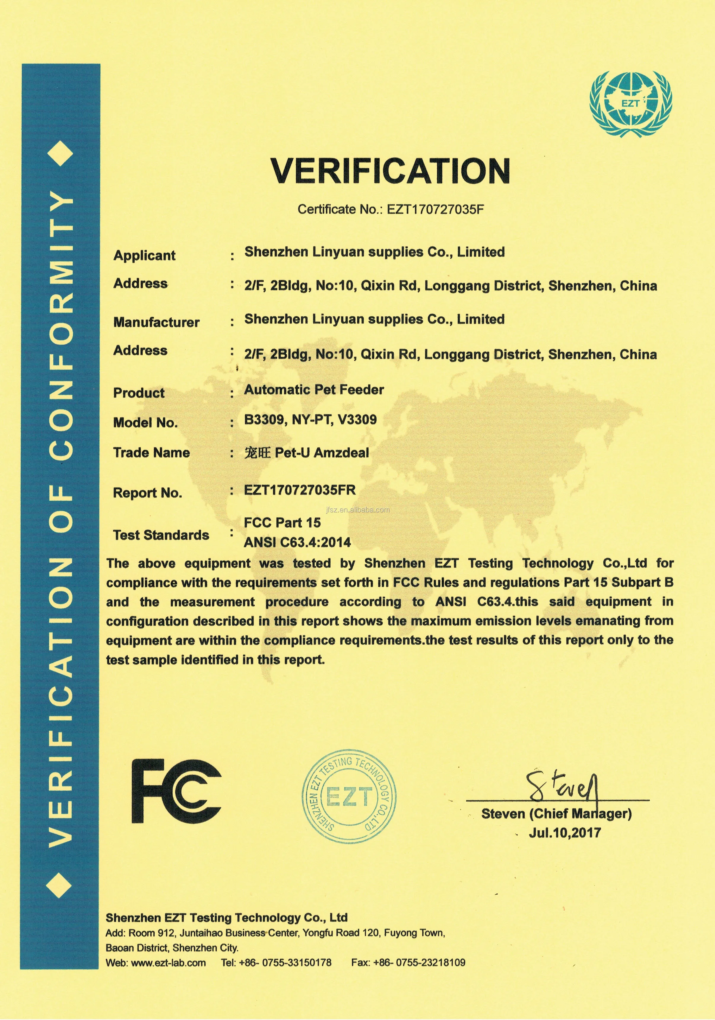 b3309 automatic pet feeder