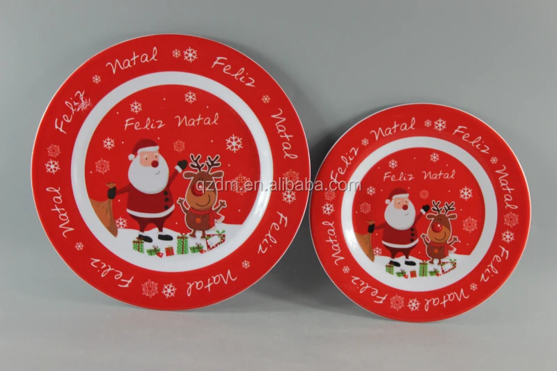Hot Sell Melamine Party plate ,Christmas Dishes , Xmas Plate
