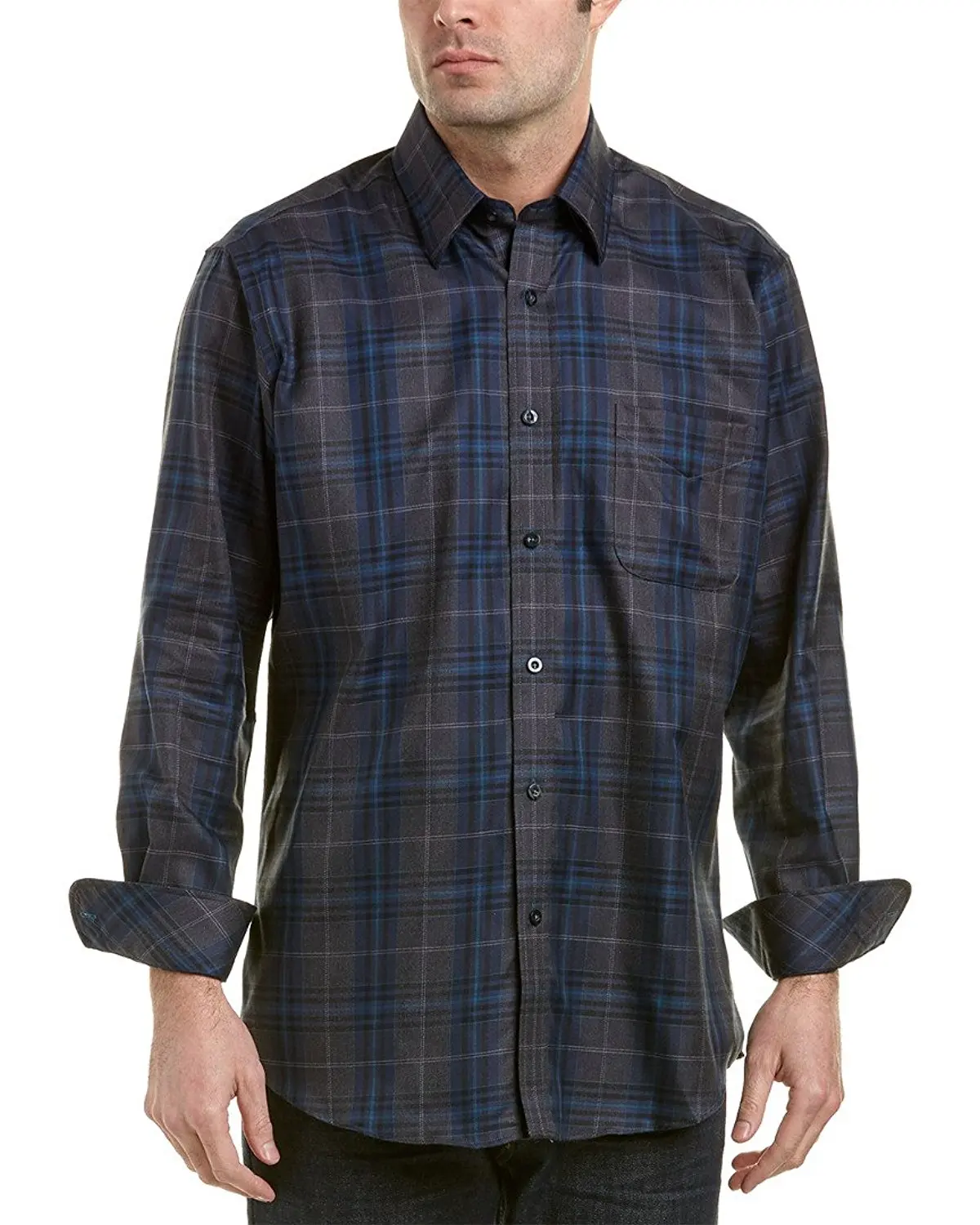 Forsyth of Canada Classic Fit Non-Iron Short Sleeve Multi Check Sport Shirt