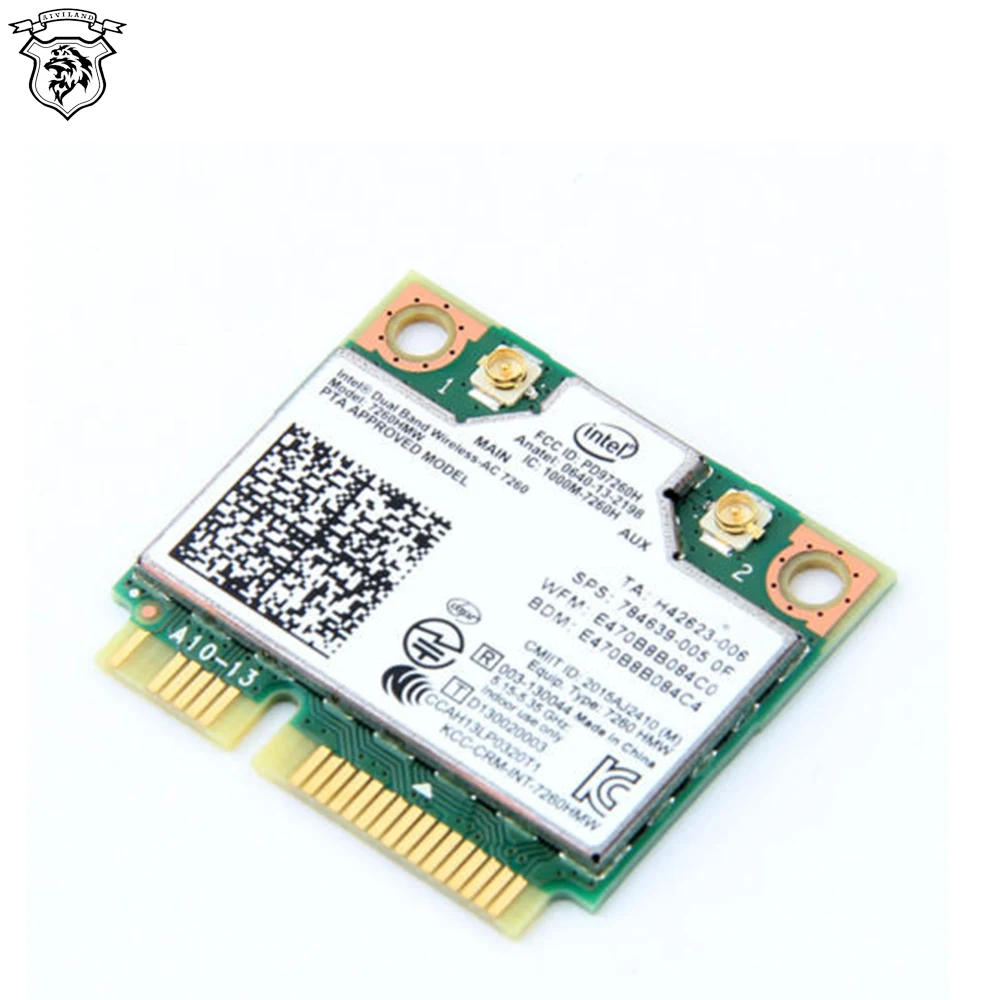 High Speed Intel 7260 7260hmw Dual Band Wireless Ac 867mbps 802 11ac Pci E Wifi Card Buy Wireless Ac 7260 Wifi Card Wifi Bluetooth Pcie Card Pci E Wifi Card Product On Alibaba Com